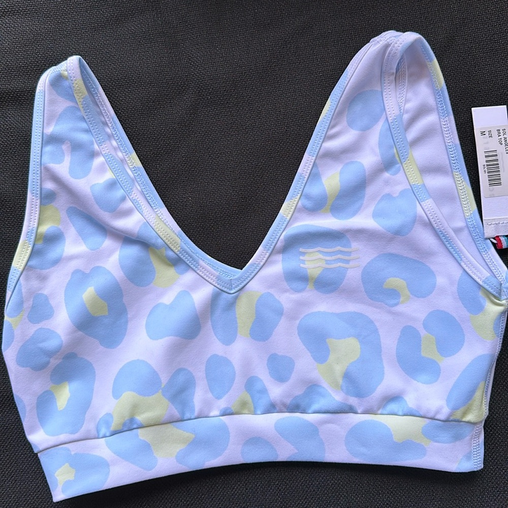 Sol Angeles leopard bra top, medium NWT